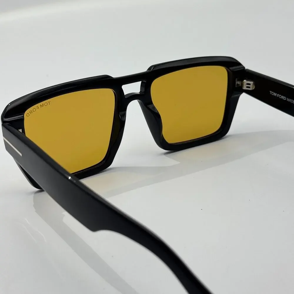 Tom Ford Sunglasses Redford TF1153 01E Black Navigator Frame Brown Lens 56mm New